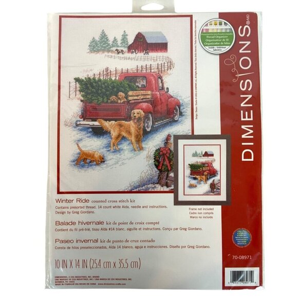 Dimensions Winter Ride Counted Cross Stitch Kit 10x14 Christmas Theme 70-08971 - Picture 1 of 4